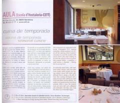 El Aula Restaurant del CETT incluida en la Guía de Restaurantes del Ayuntamiento de Barcelona